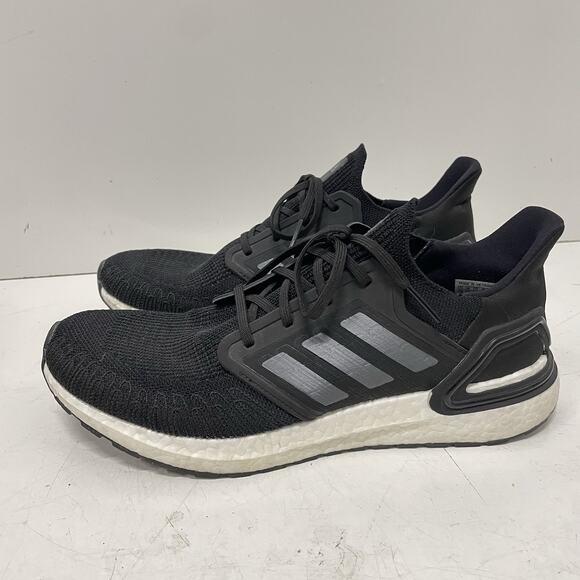 Adidas UltraBOOST 20 Core Black Night Metallic Grey White Men’s Size 12 FY3457 - Picture 1 of 9